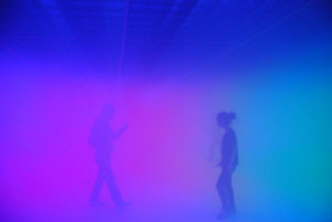 ‘Feelings are Facts’, the result of a first time collaboration between Danish-Icelandic artist Olafur Eliasson and Chinese architect Ma Yansong / MAD, fog obstructs the view of the visitor, playing with their perception of space image courtesy © designboom (2010)