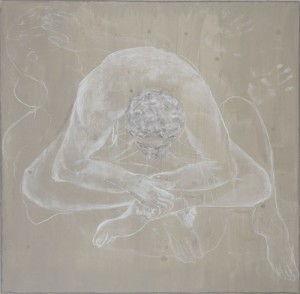 Susan Crile, "Black Site: Solitary" chalk and conte on paper. Image courtesy of the artist