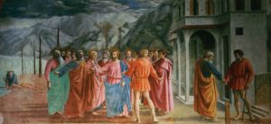 Masaccio, "The Tribute Money", 1425, Brancacci Chapel, Florence