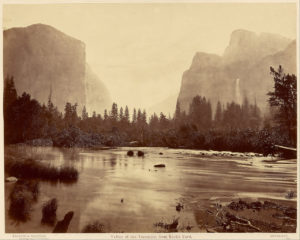 Eadward Muybridge, "Valley of the Yosemite, from Rocky Ford", 1872, courtesy Getty Center
